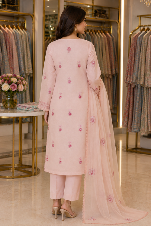 Bareeze BABY BLOOM Embroidered Karandi Unstitched