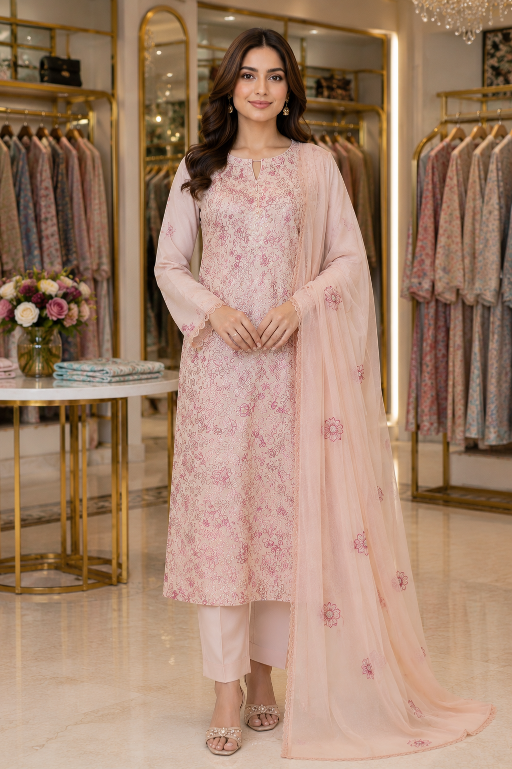 Bareeze BABY BLOOM Embroidered Karandi Unstitched
