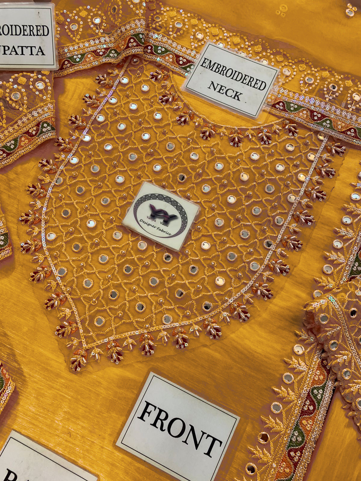 SAFRON Shisha Silk Fabric Rajasthani design