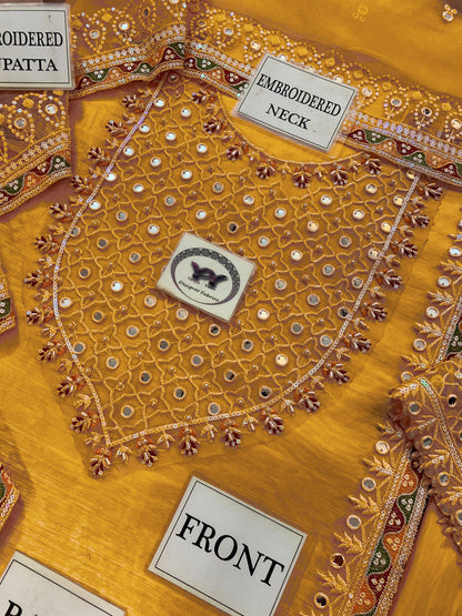 SAFRON Shisha Silk Fabric Rajasthani design