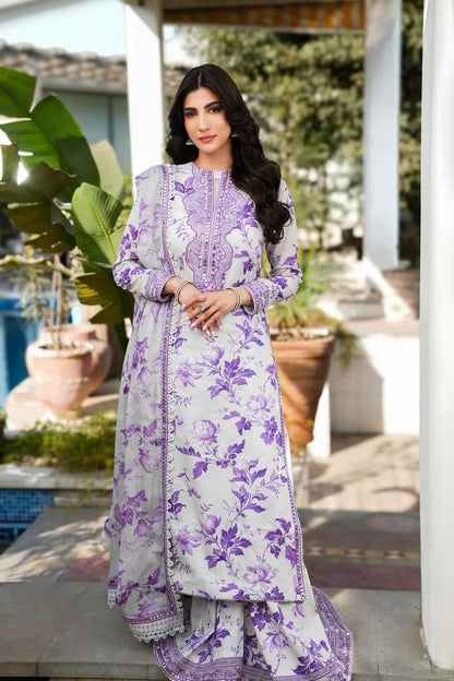 Afrozeh Digital Printed Lawn – 3 Piece Unstitched Suit