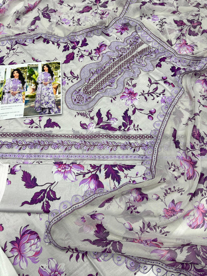 Afrozeh Digital Printed Lawn – 3 Piece Unstitched Suit